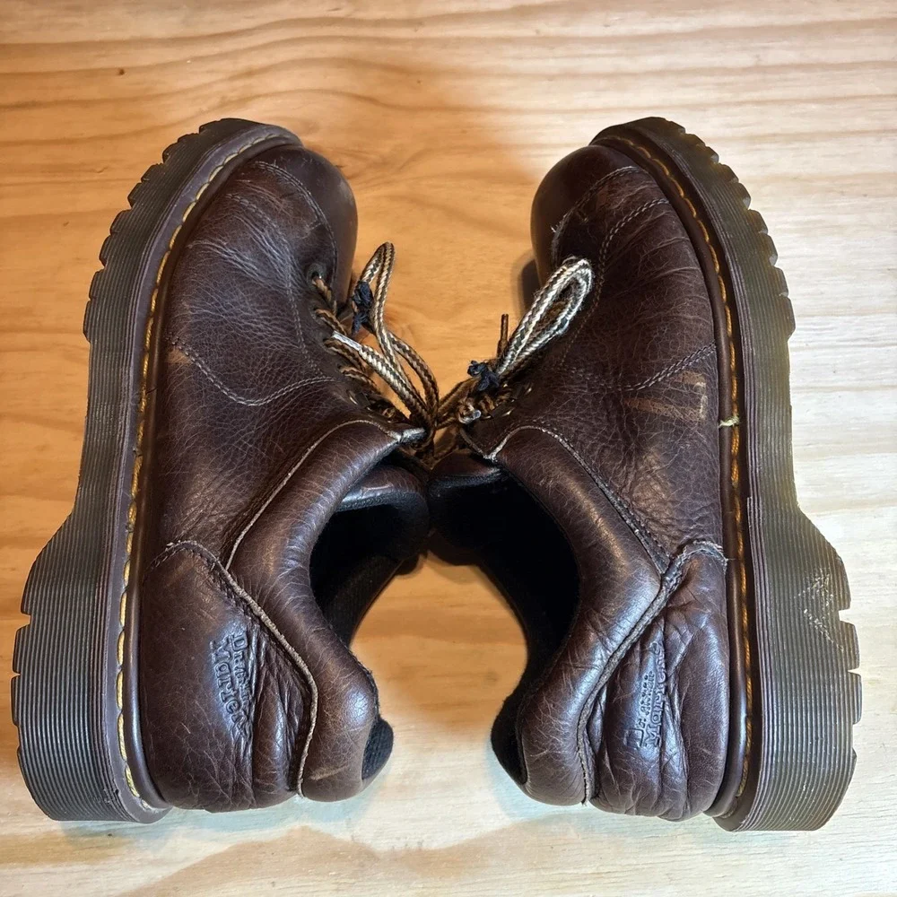 Dr Martens 8312 Vintage 90s Y2K Brown Leather Chunky Shoes Via Boots Mens Sz 11